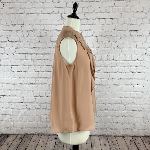 ANN TAYLOR :: Ruffled Shell Soft Cameo Size M - Picture 2 of 8